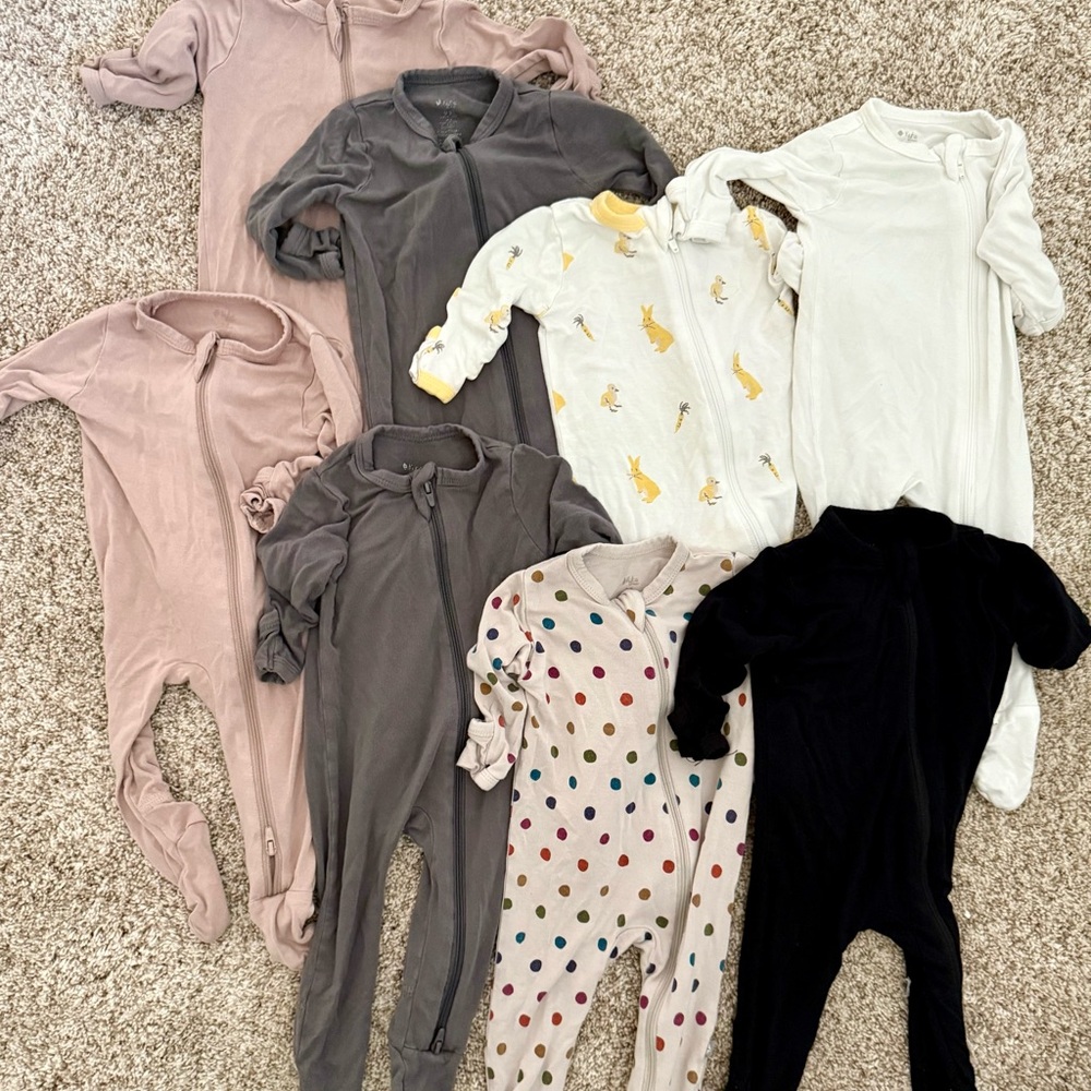Kyte BABY Kids Pajama Sets - Black, Gray, Cream, Pink